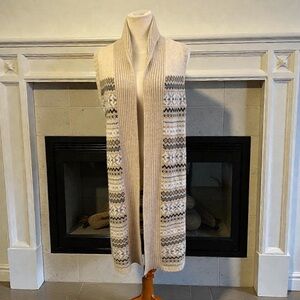 Qi Cashmere Long Sweater Vest Size Medium
